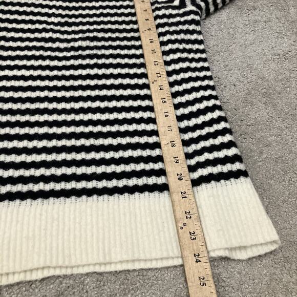 Banana Republic Filpucci Italian Black/White Striped Wool Blend Sweater Size M - Picture 11 of 12